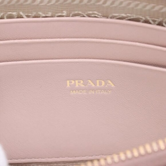 Prada Nappa Impuntu Leather Chain Wallet Pink Beige - Picture 9 of 13